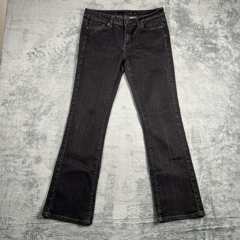 Calvin Klein Jeans Women 28/6 Gray Denim Cotton Mid Rise Bootcut Leg Medium Wash